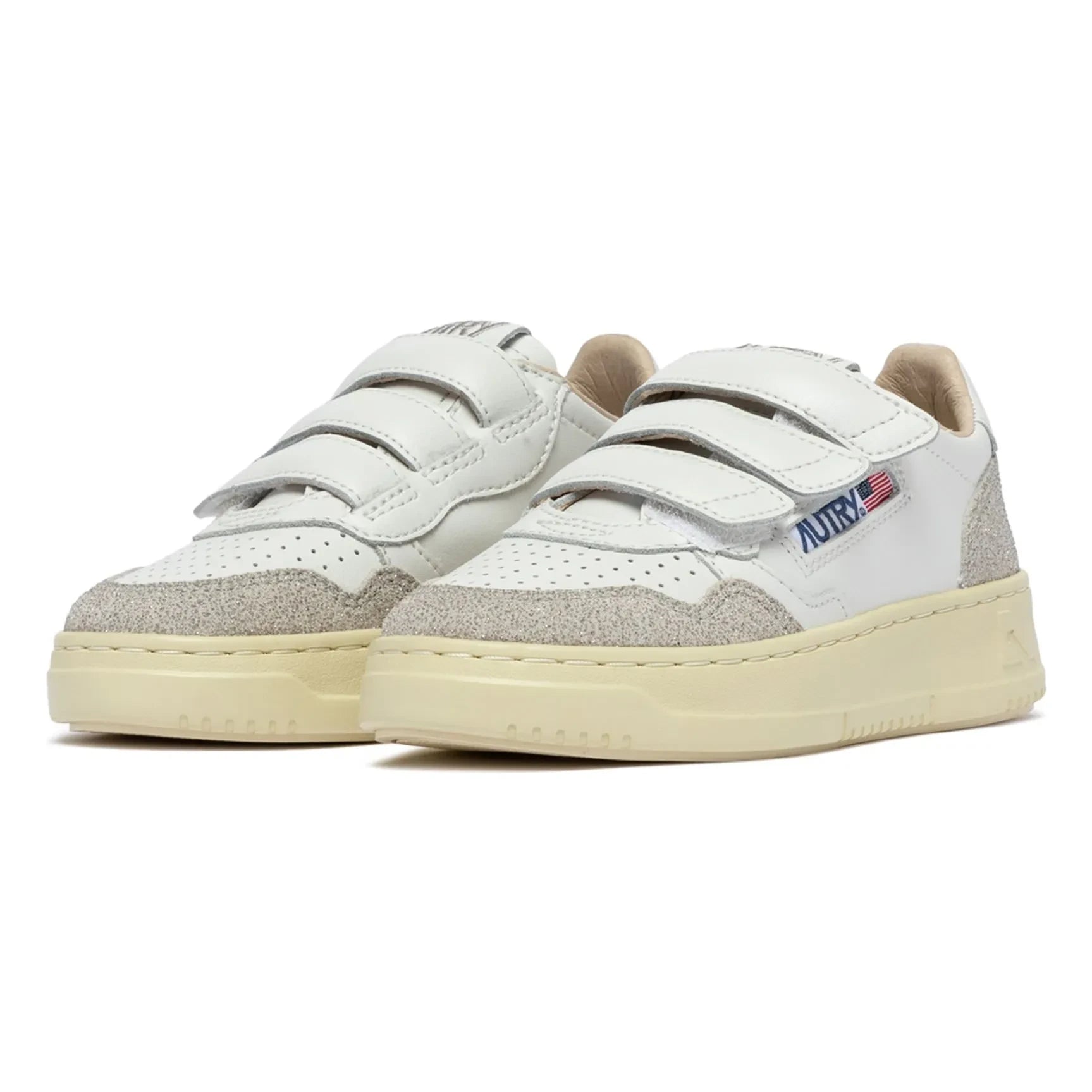 Autry - Baskets Kids Kidstripes Low Glitter Leder | Silber