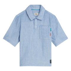 Scotch & Soda – Polo-Chambray-Hemd | Hellblau
