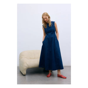 the new society - Jeans Baumwoll Kleid | Denim Blau