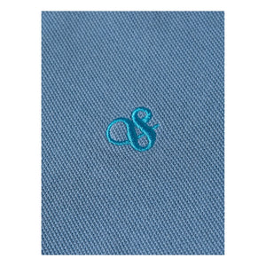 Scotch & Soda – Poloshirt mit gesticktem Logo | Graublau