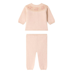 Bonpoint – Jenny Laine Cardigan- und Hosen-Set | Hellrosa
