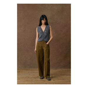 Louise Misha - Sayama Wolle Cardigan | Dunkelgrau