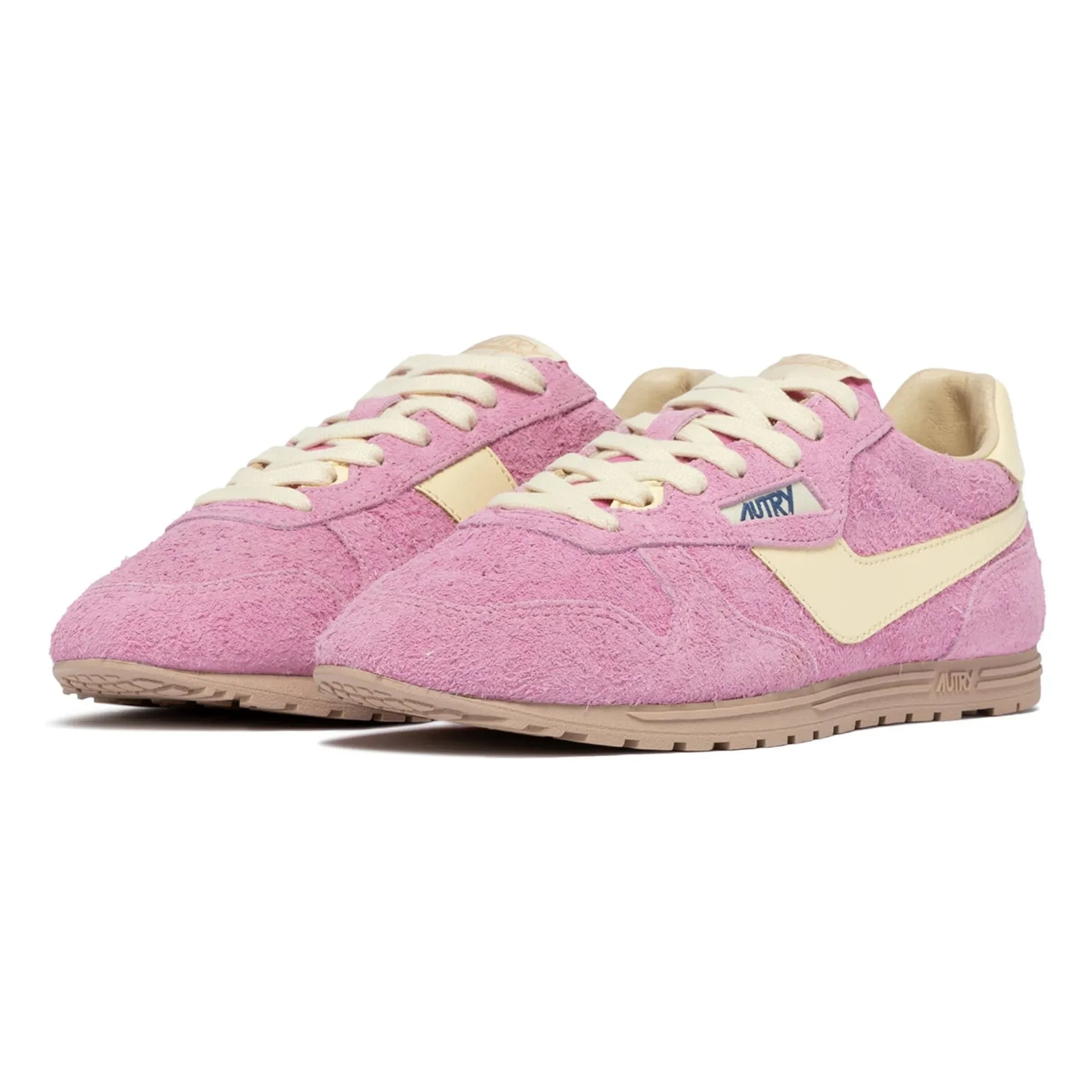Autry – Windspin Low zweifarbige Sneakers aus Wildleder und Leder | Pink