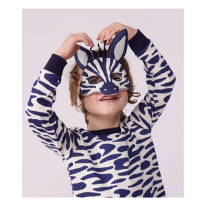 Petit Bateau - Zebra Pyjama und Masken-Set | Ecru