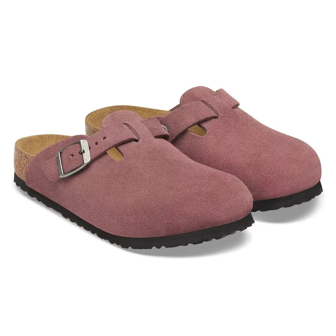 BIRKENSTOCK - Boston Wildleder-Clogs | Ziegelrot