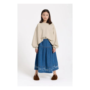 Hundred Pieces - Cally Bestickter Rock | Jeansblau