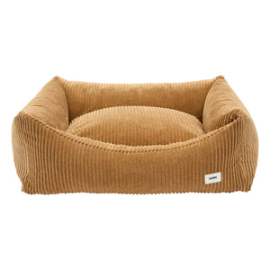 Cafide - Snozy Samt-Hundebett | Senfgelb