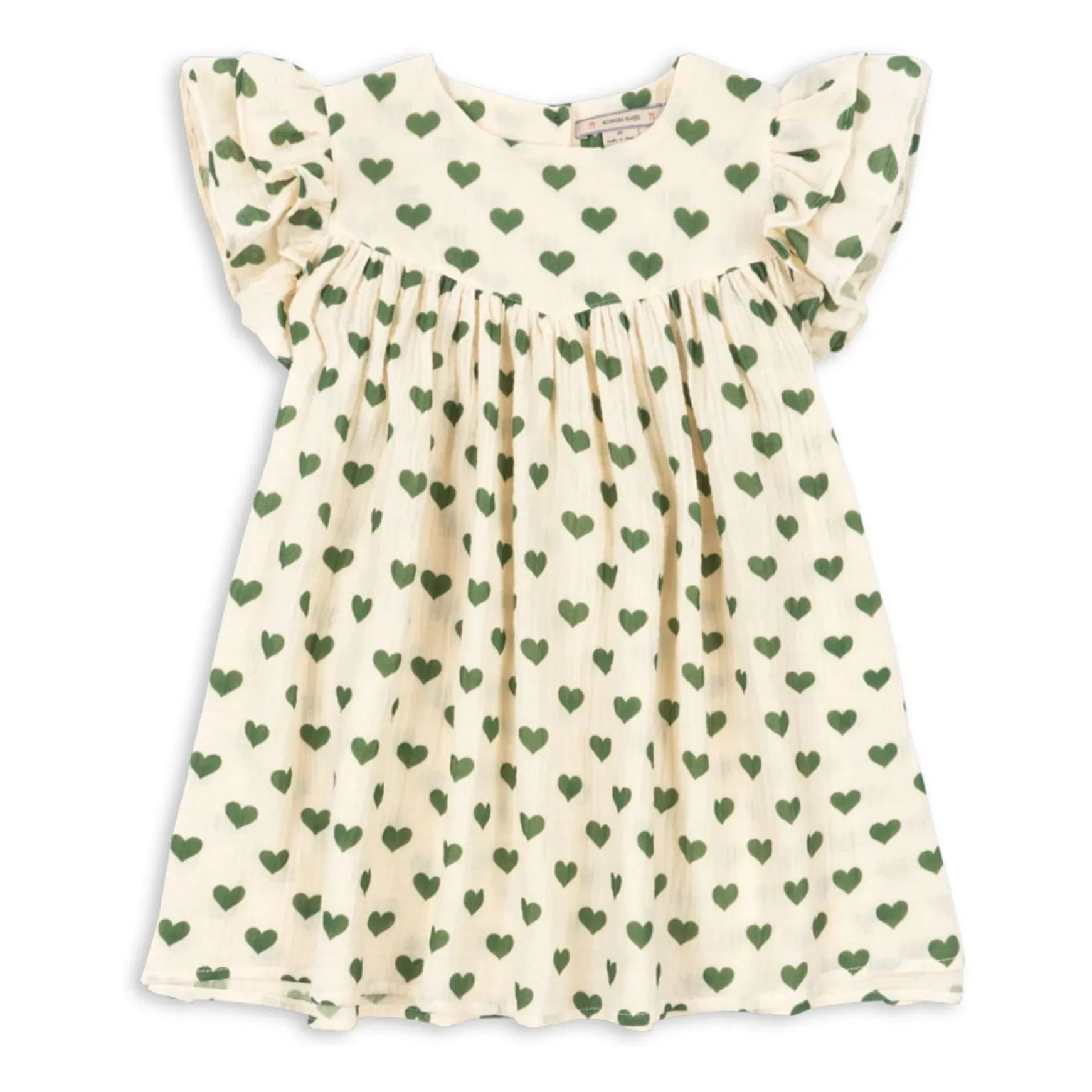 Konges Sløjd - Coco Hearts Bio-Baumwollkleid | Ecru