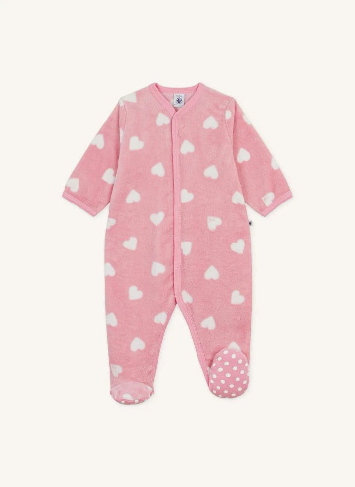 Petit Bateau - Polar Hearts Overall | Rosa