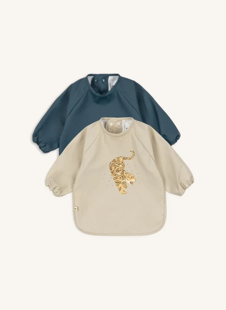 Konges Sløjd - Beschichtetes Baby-Lätzchen - 2er-Set | Grün
