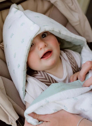 Les Petites Billes - Wendbar, Vierjahreszeiten Babybettwäsche | Aqua Grün