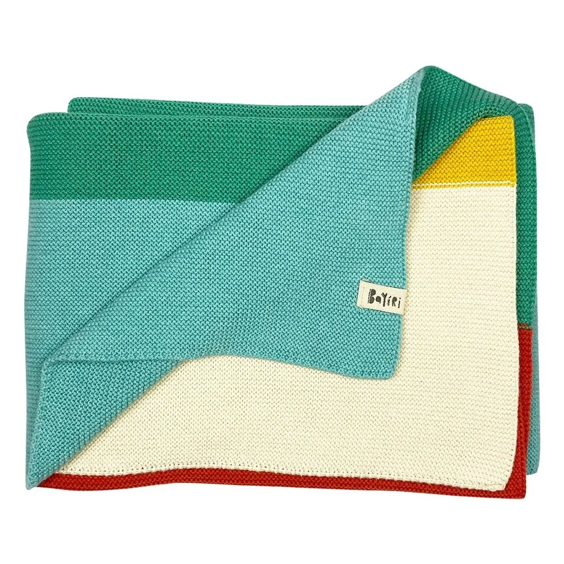 Bayiri - Regenbogen Bio-Baumwoll-Decke | Türkis
