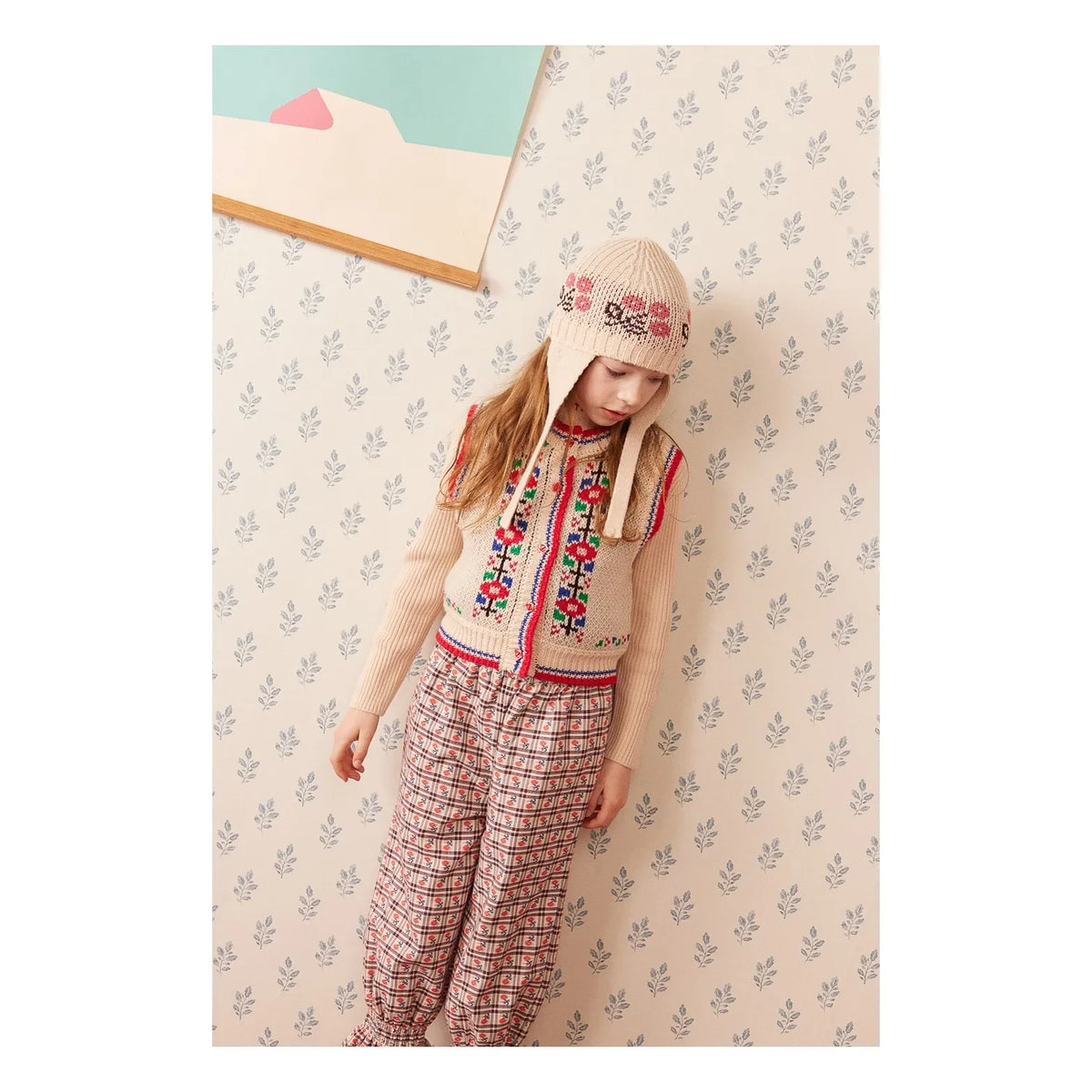 Hello Simone - Blumenmütze | Creme
