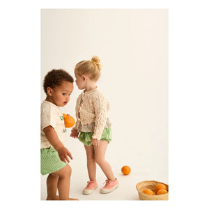 Cozmo - Ivy Pointelle Recycelte Faser Strickjacke | Elfenbein