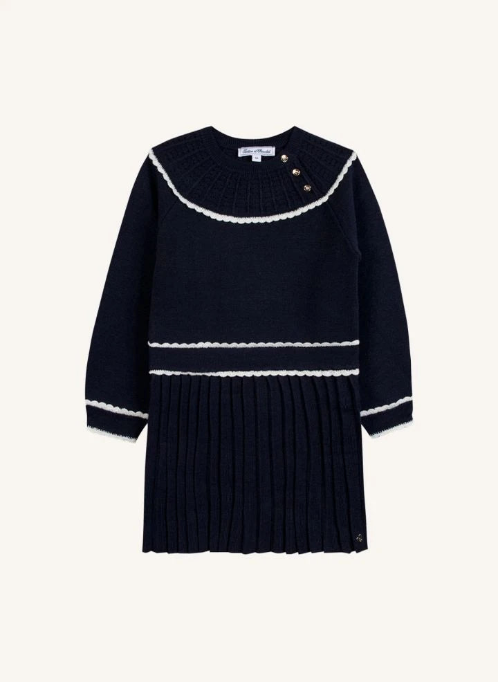 Tartine et Chocolat - Maille Feston Kleid | Marineblau