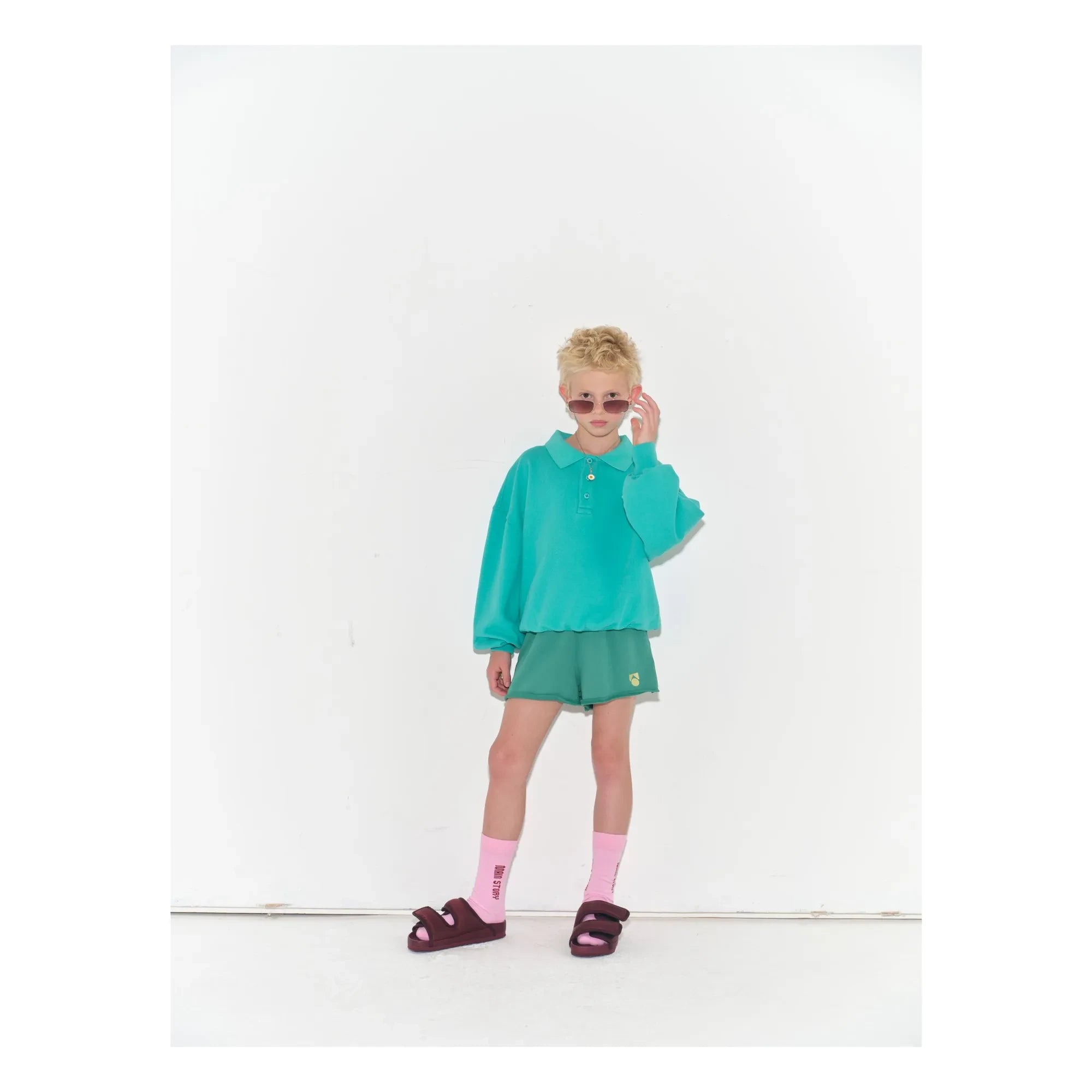 Main Story – Cut Jogger Shorts Bio-Baumwolle | Grün