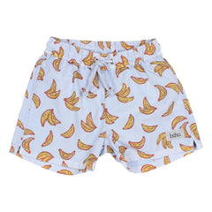 Búho - Banana Badeshorts aus Bio-Popeline | Eisblau