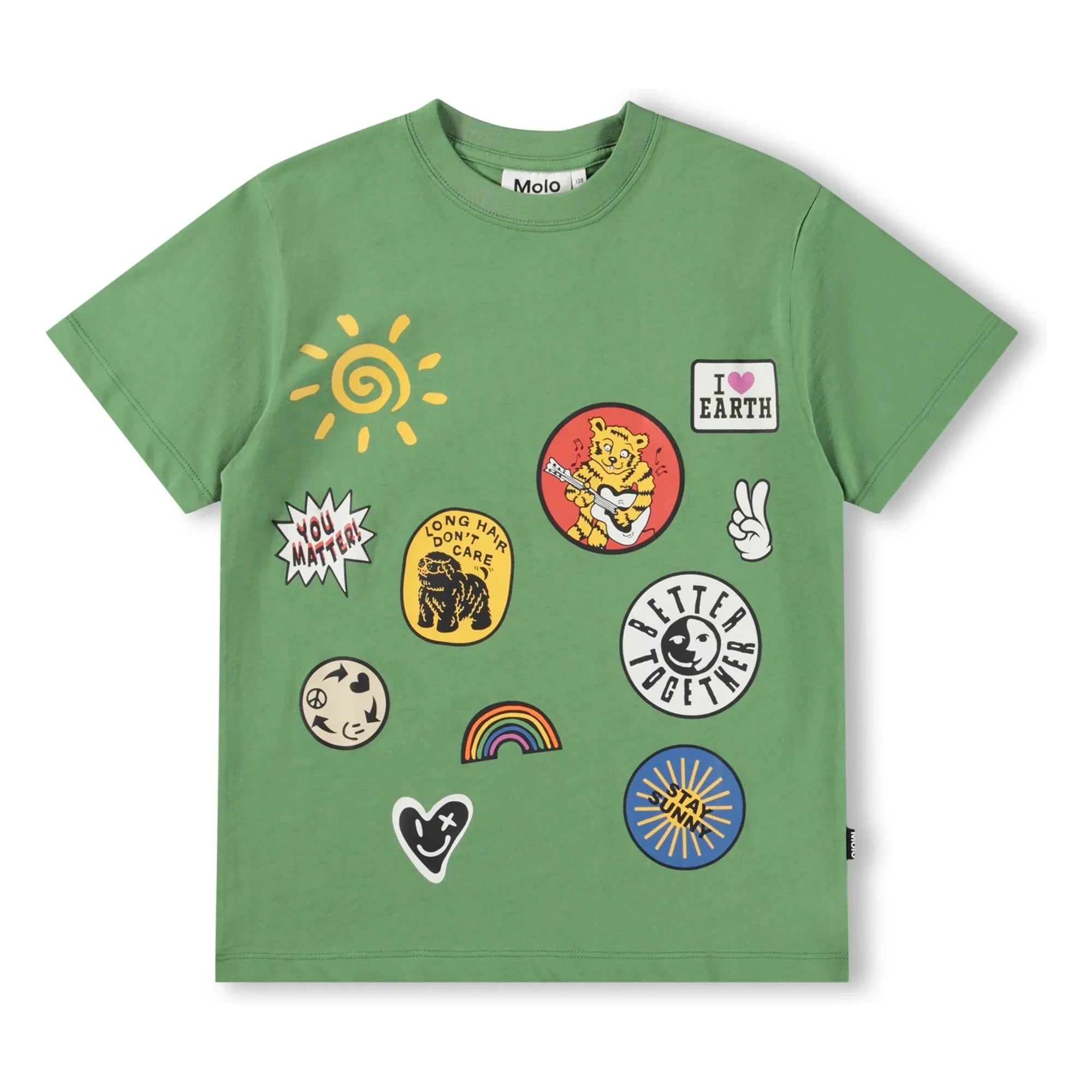 Molo - Riley T-Shirt Aufnäher aus Bio-Baumwolle | Grün