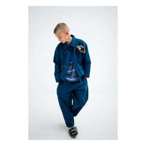 Repose AMS - Bio-Baumwolle Weite Hose Verstellbar | Blau