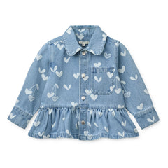 Liewood - Denim Kenza Hearts Jacke | Hellblau