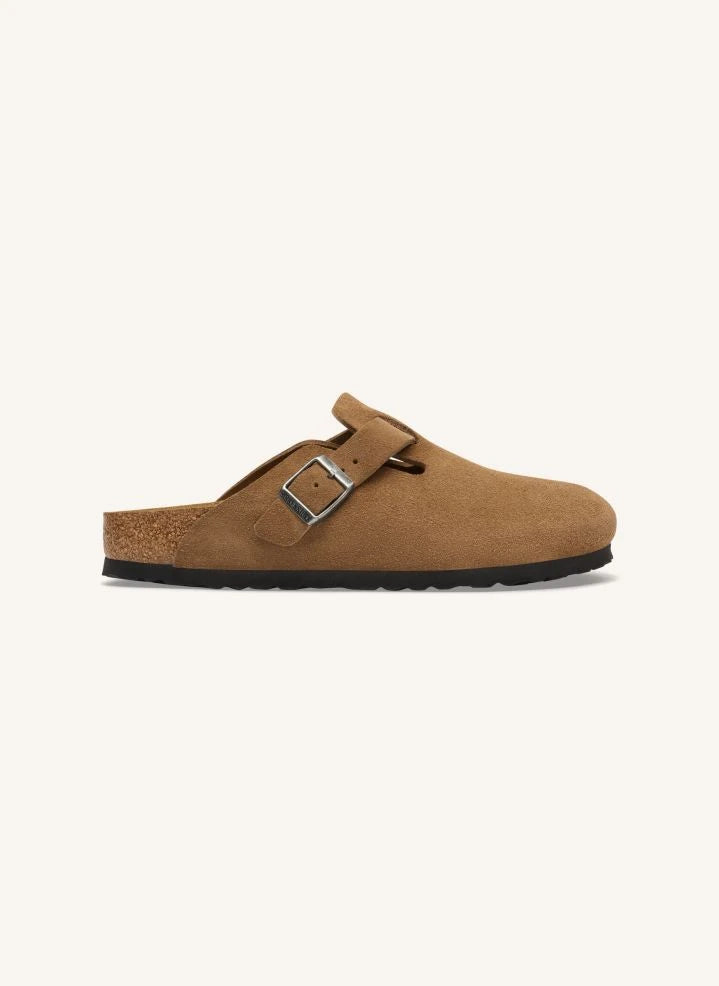BIRKENSTOCK - Boston Wildleder-Pantoletten | Camel