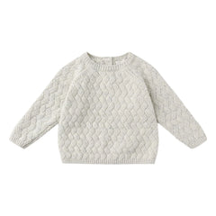 Quincy Mae – Melierter Pullover aus recycelter Faser | Hellblau