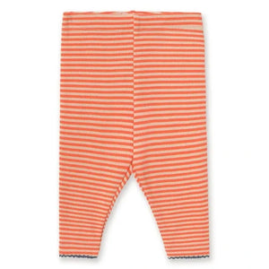 Tinycottons – Leggings aus Bio-Baumwolle mit Rippstrick und Streifen | Rot