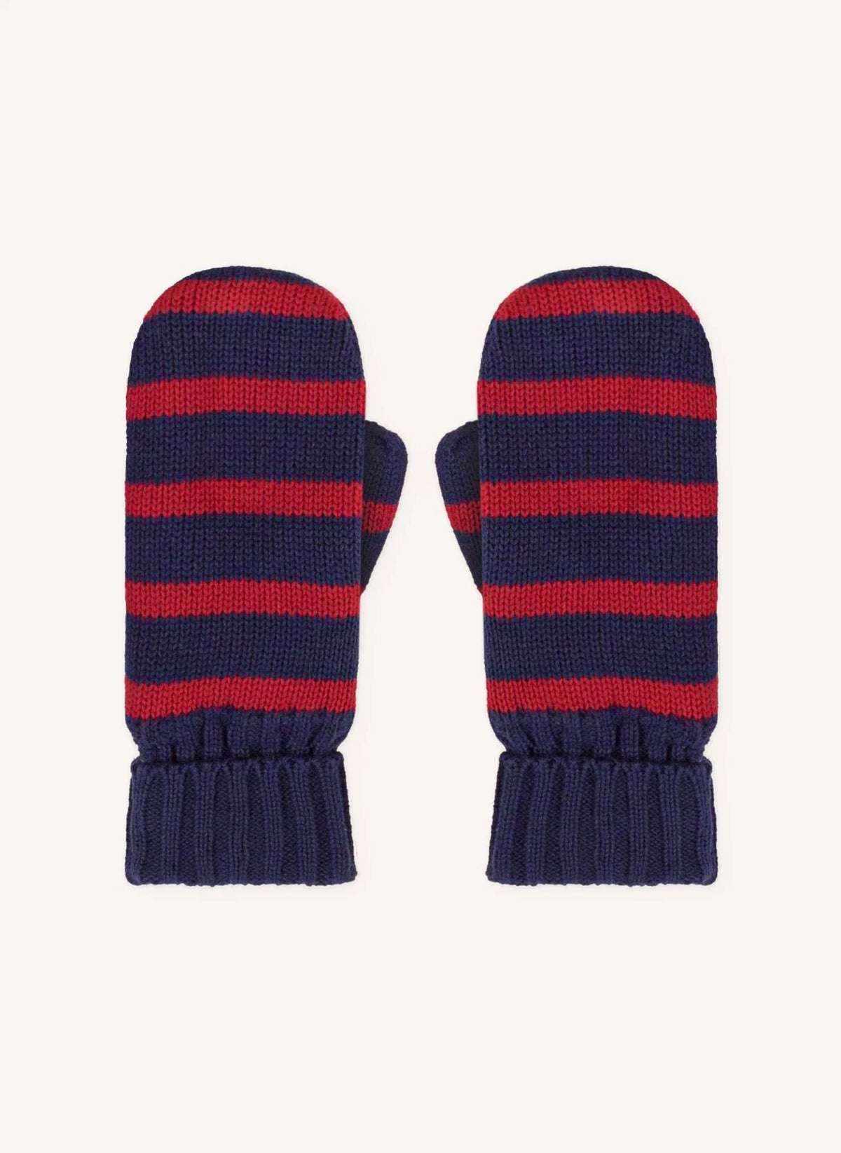 Petit Bateau - Gestreifte Bio-Baumwollhandschuhe | Nachtblau