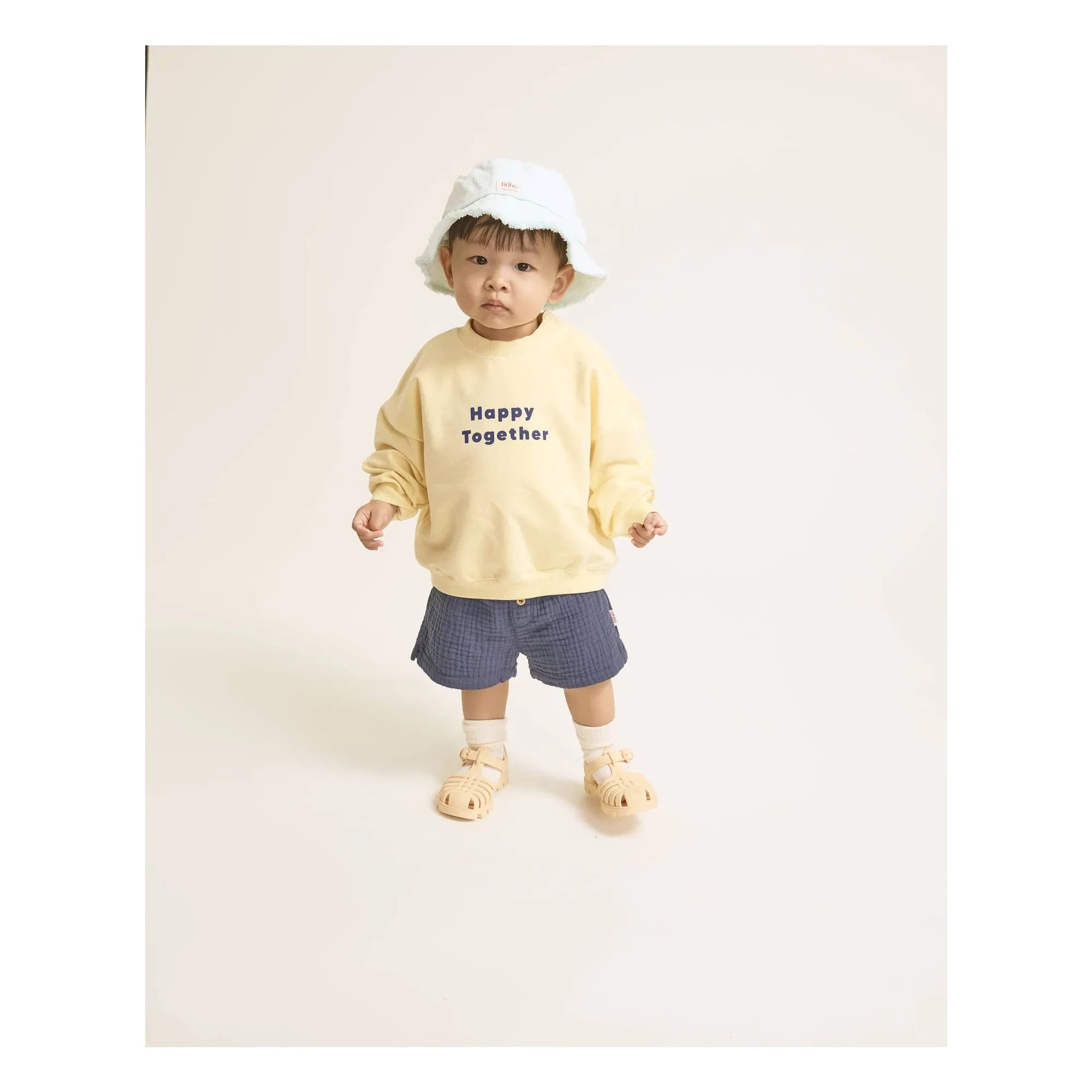 Búho – Shorts aus Baumwollgaze | Marineblau