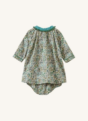 Caramel - Verdite Liberty Kleid für Babys | Grün