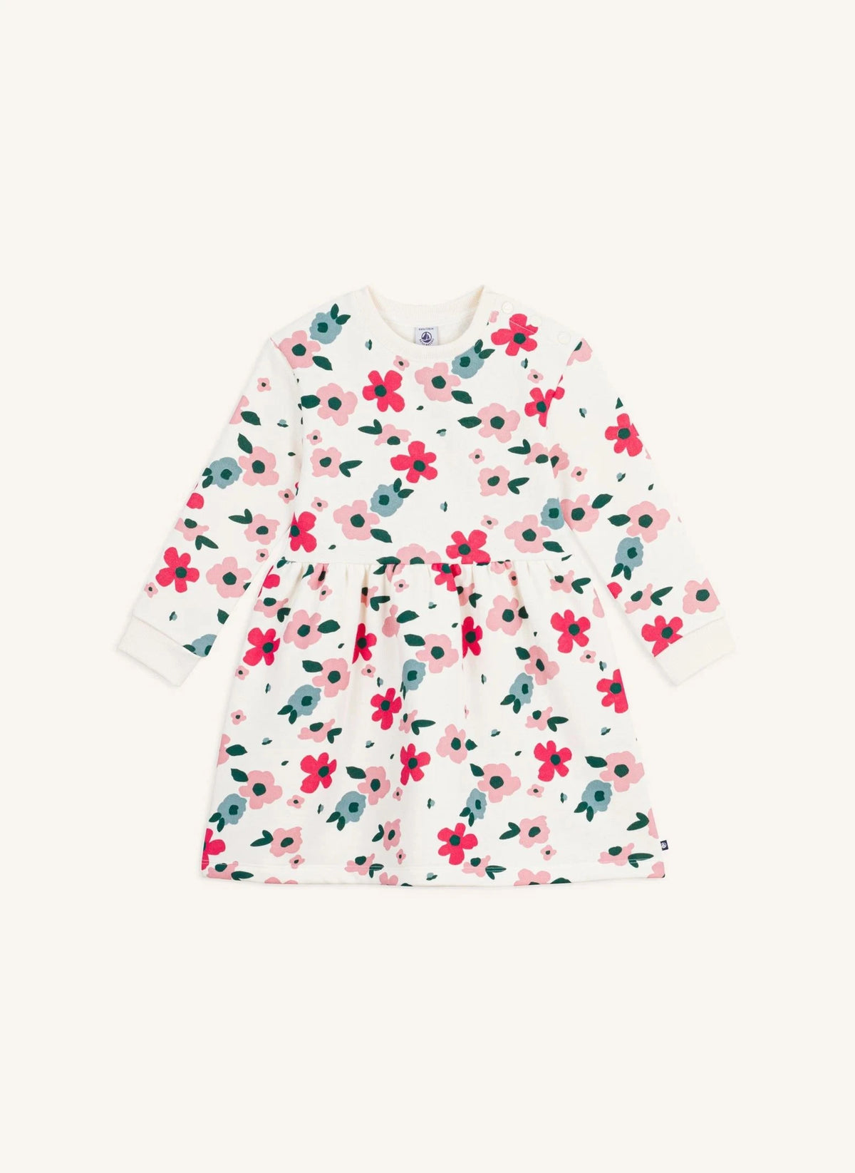 Petit Bateau - Blumenkleid | Ecru