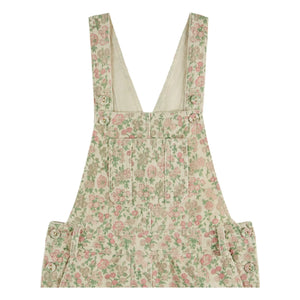 Emile et Ida - Blumenvelours Latzhose | Beige