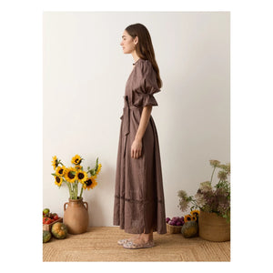 Boteh - Myra Leinenkleid | Mokka