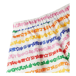 Fabula - Gestreifte Garten-Shorts | Weiß