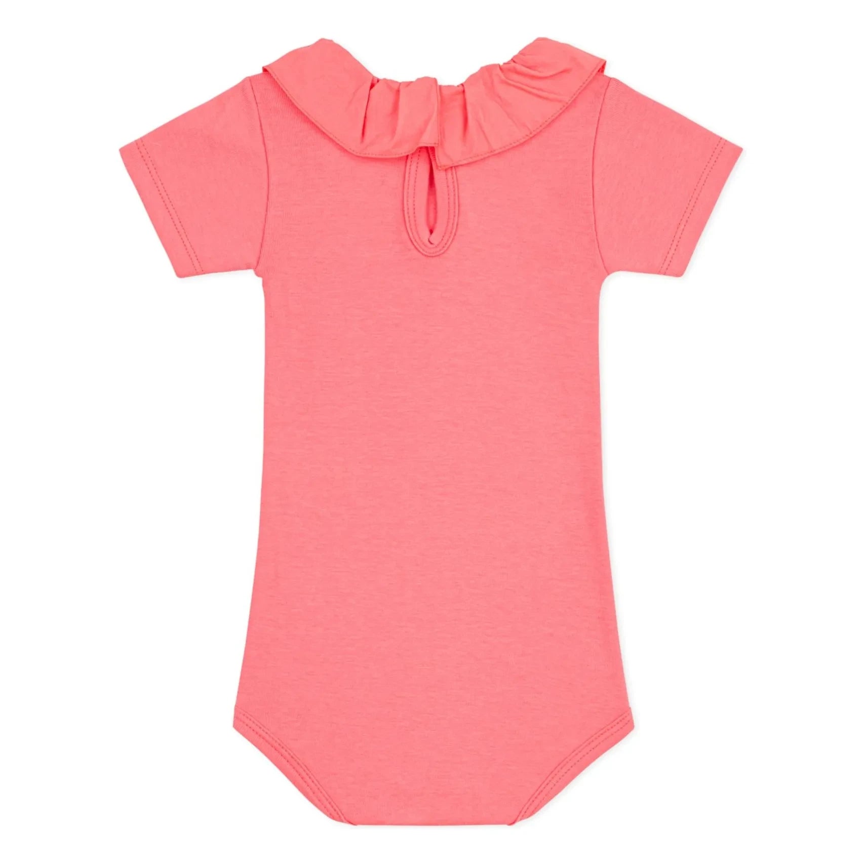 Petit Bateau - Bio-Baumwoll-Body mit U-Ausschnitt | Koralle