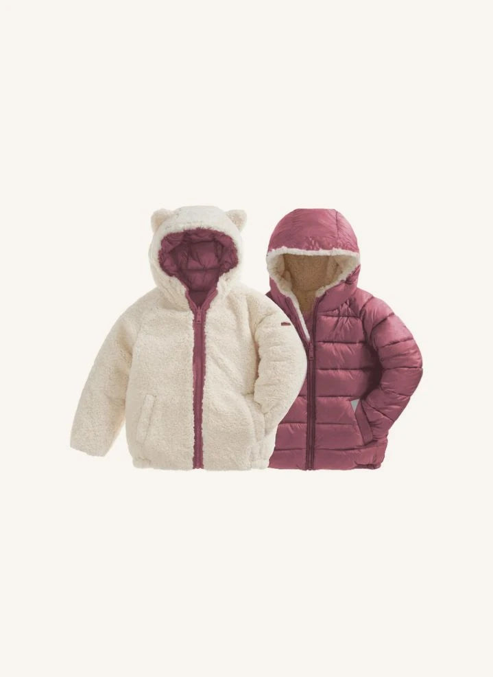 Töastie - Wende-Fleecejacke | Pink