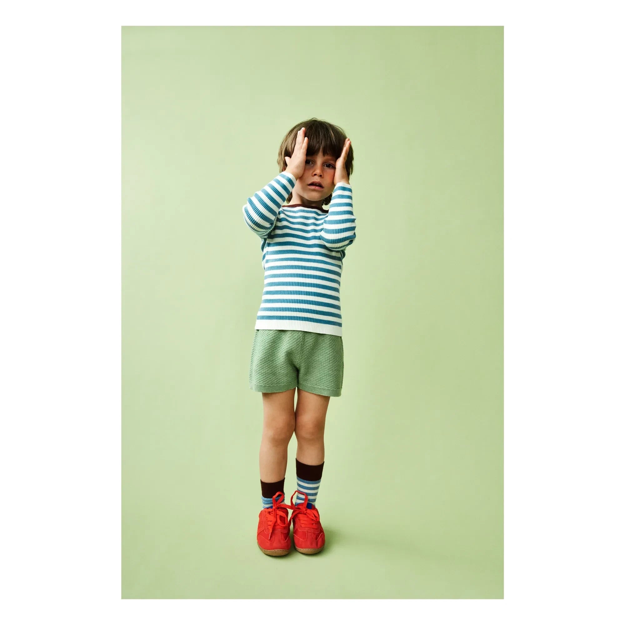 FUB - Chiné Bio-Baumwollstrickshorts | Grün