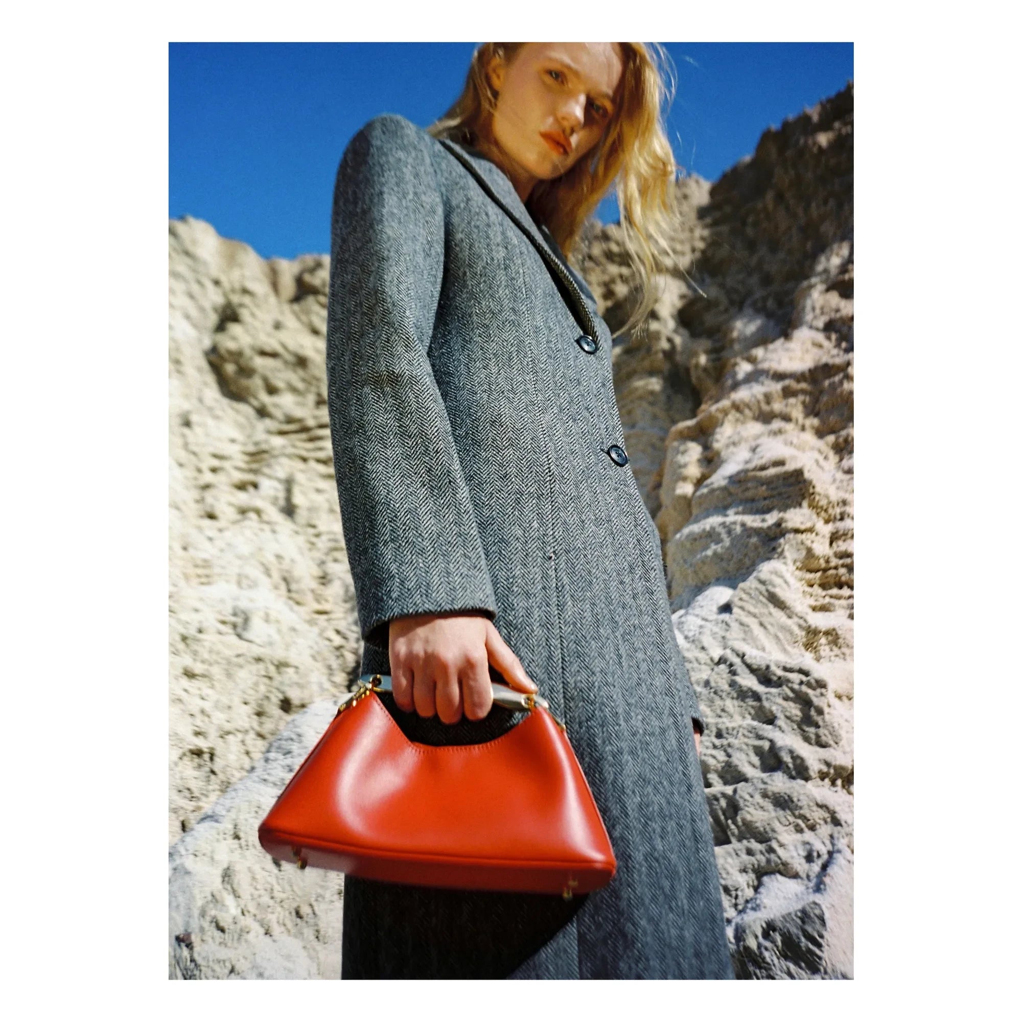 Elleme - Tasche Mini Boomerang Leder | Rot