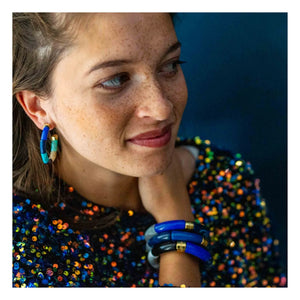 Parabaya - Personalisierte Bola-Ohrringe | Blau