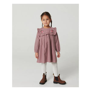 Copenhagen Colors - Besticktes kariertes Kleid | Rosa