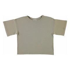 Poudre Organic - Geripptes Avocado-T-Shirt - Damenkollektion | Olivgrün