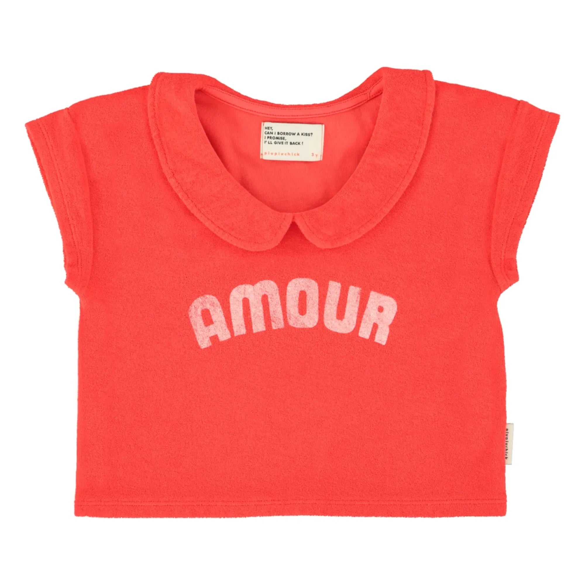 Piupiuchick - Amour Eponge Bio-Baumwoll-T-Shirt | Rot