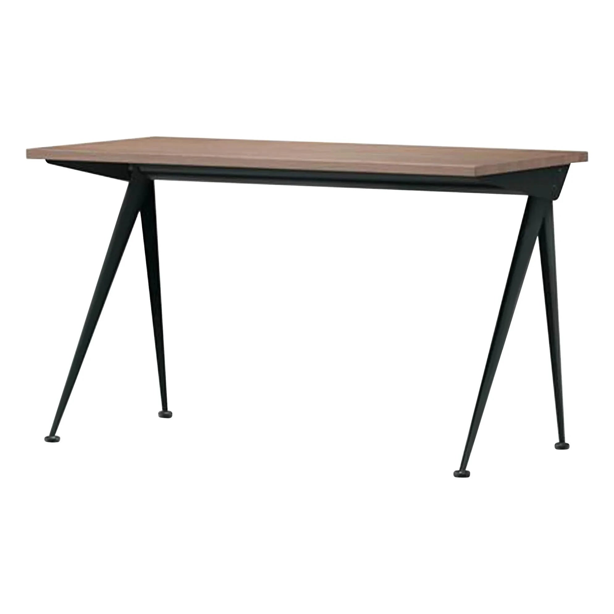 Vitra - Compas Direction Schreibtisch - Dunkelschwarzes Gestell - Jean Prouvé, 1953 | Nussbaum