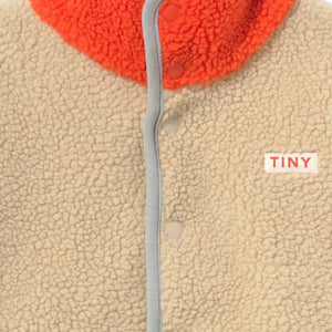 Tinycottons – Sherpa-Jacke im Color-Blocking-Stil | Rosa