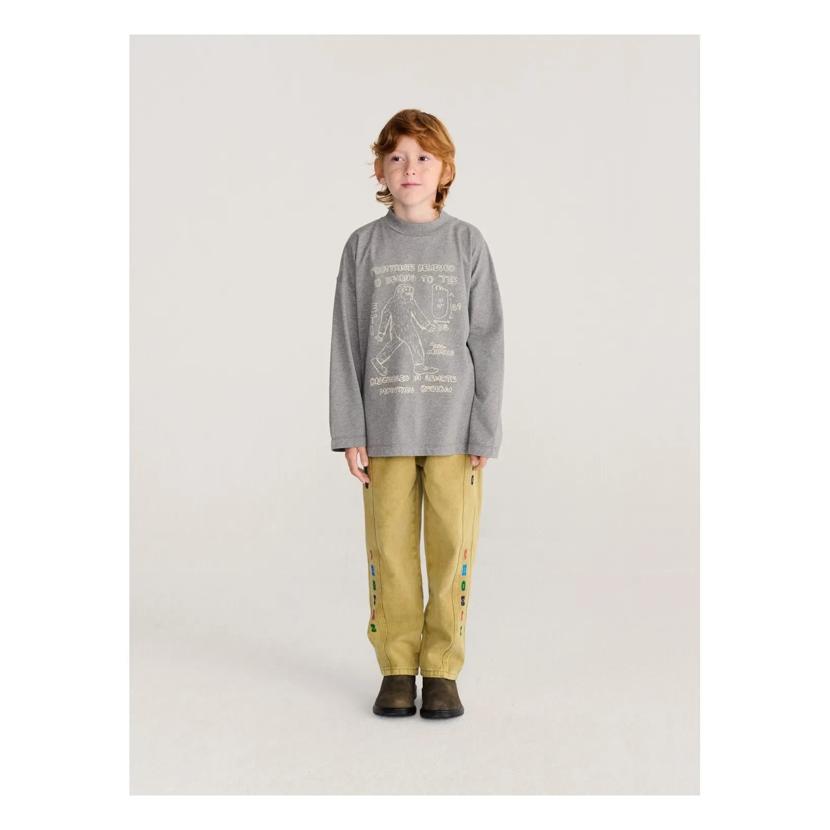 Bobo Choses – Yeti-T-Shirt | Heather Grey