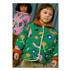 Petit Stella - Wende-Sherpa-Jacke Dragonflies | Grün