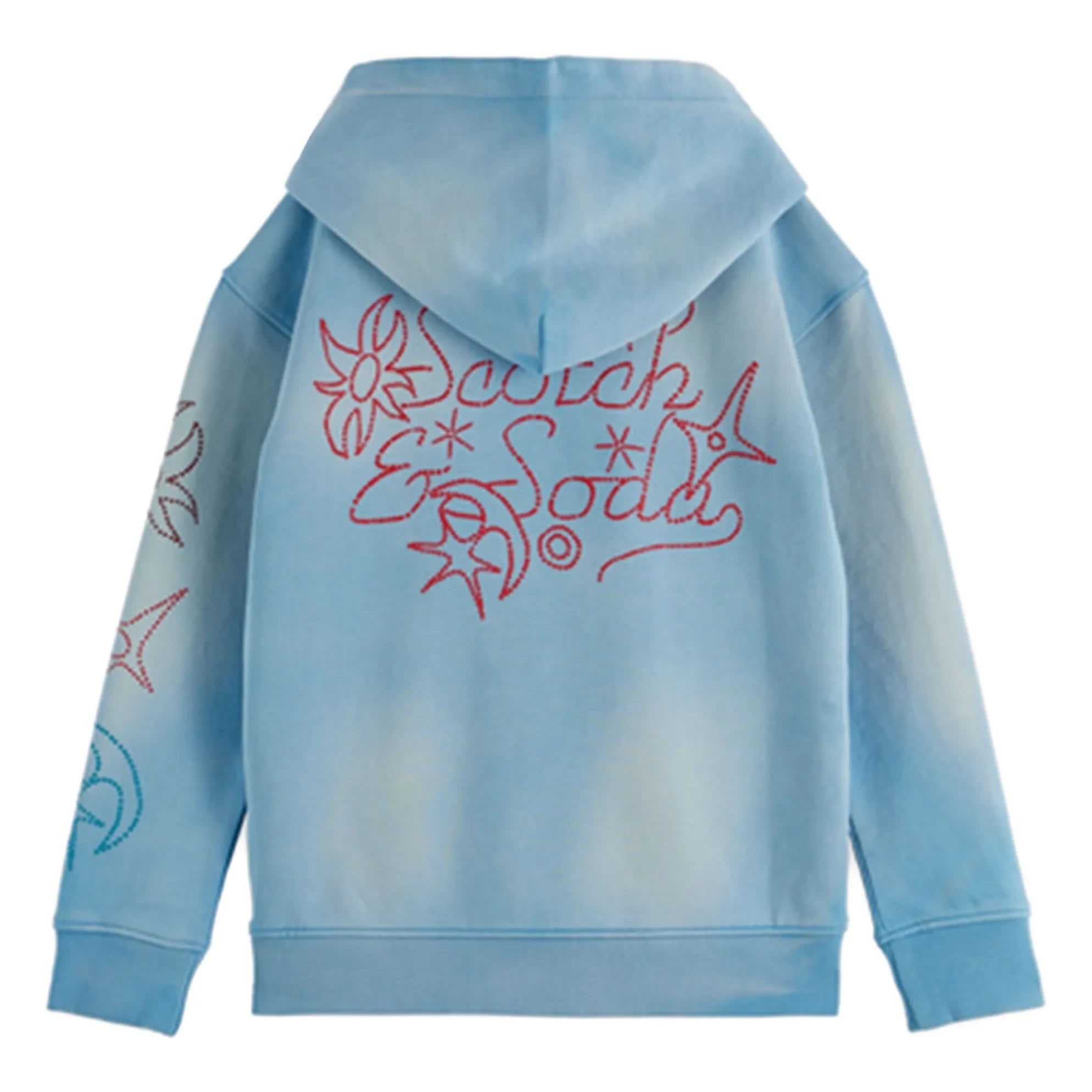 Scotch & Soda – Kapuzenpullover aus Bio-Baumwolle, gewaschen | Hellblau