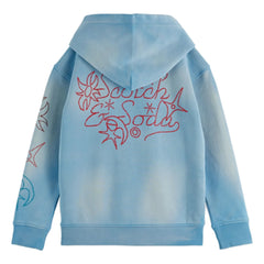 Scotch & Soda – Kapuzenpullover aus Bio-Baumwolle, gewaschen | Hellblau