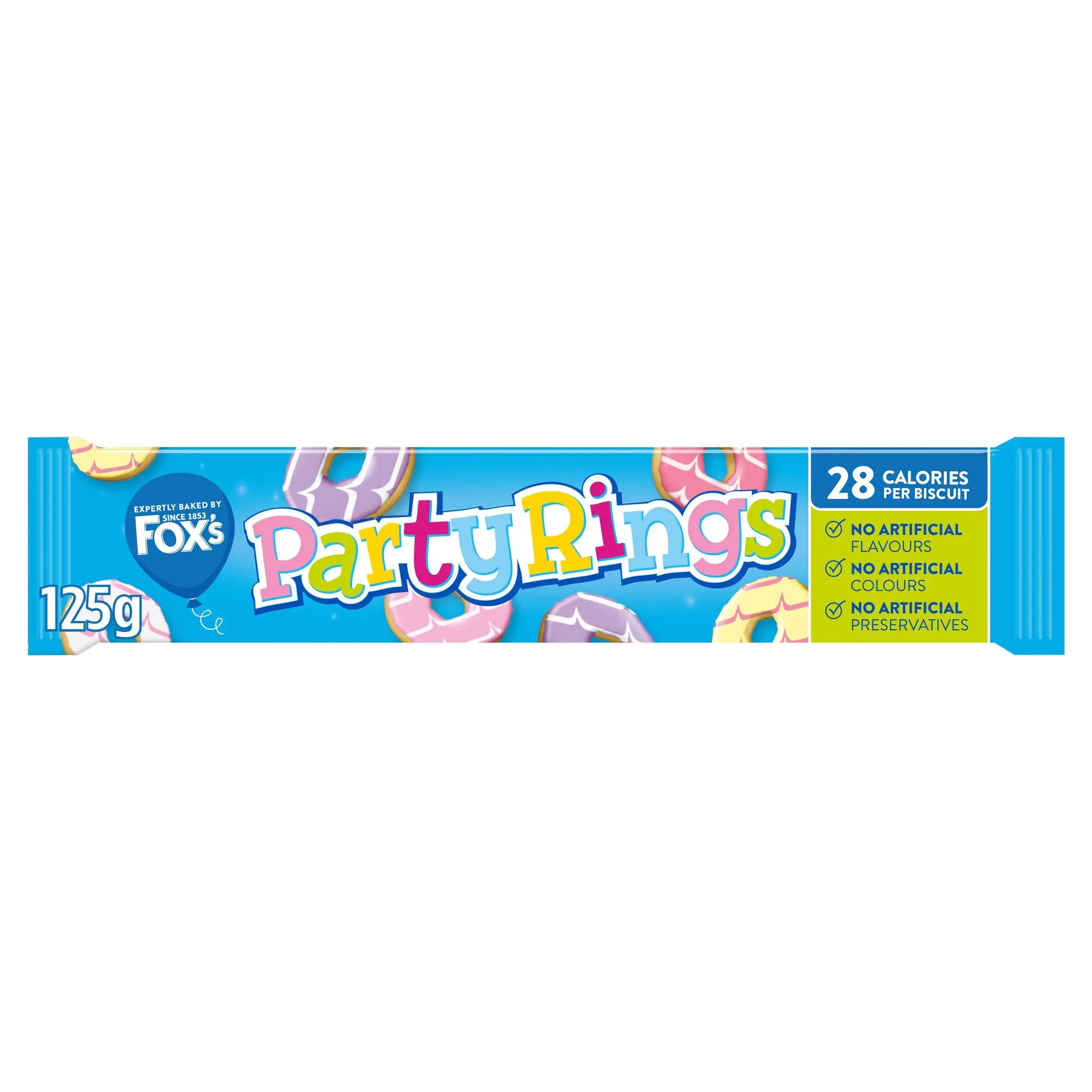 Foxs - Party Rings Bisküvi 125G-Dinossi