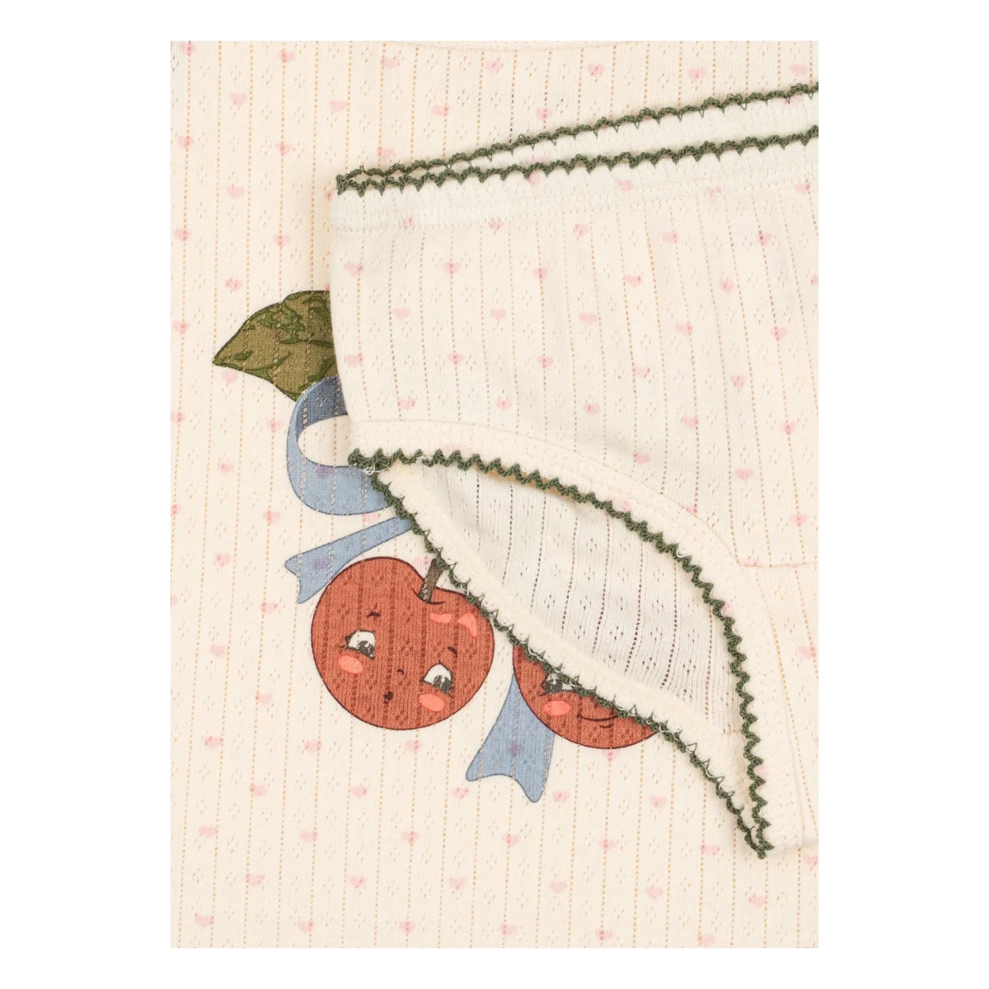 Konges Sløjd - Minnie Cerises Bio-Baumwoll-Unterhemd und Slip Set | Ecru